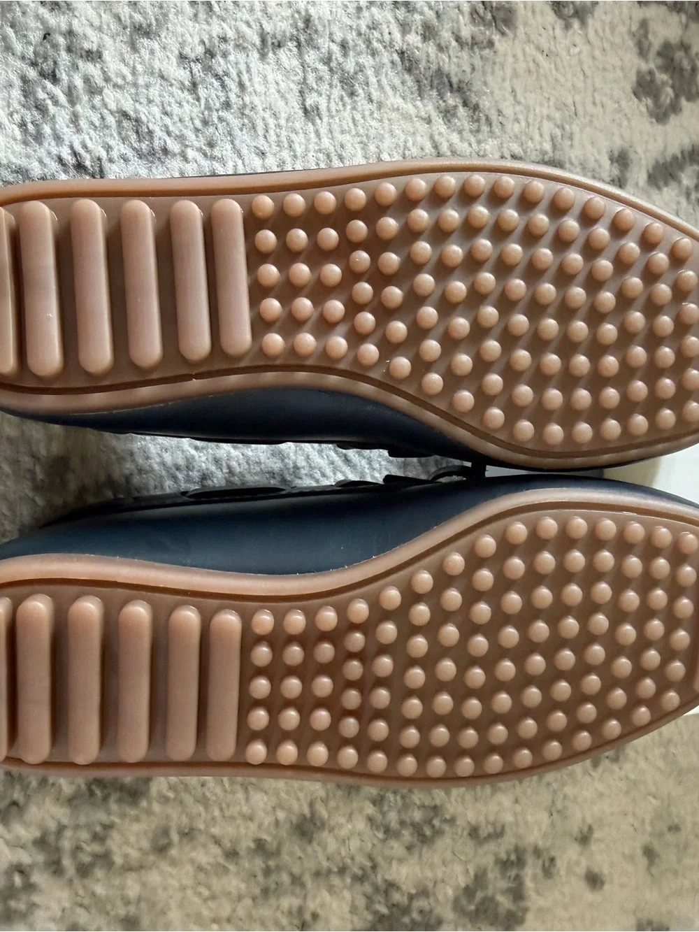 Children's navy Leather Moccasin Loafers with Bow